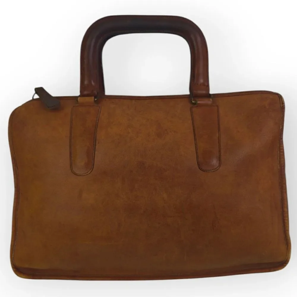 Coach Vitage Genuine Leather Tan Brown Leather Satchel Bag